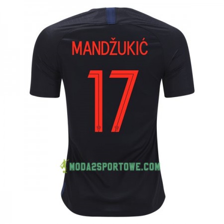 Koszulka Chorwacja Mandžukić 17 Mistrzostwa Świata 2018 Wyjazdowe Stroje Piłkarskie